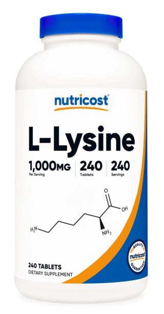 Nutricost NUTRICOST L-Lysine 1000 mg - L-lizyna (240 tabl.)
