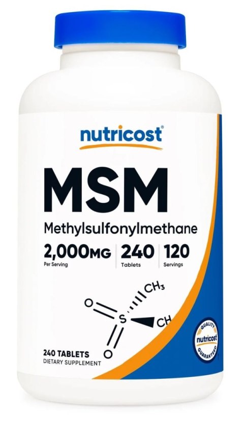 Nutricost NUTRICOST MSM 1000 mg - Metylosulfonylometan (240 tabl.)