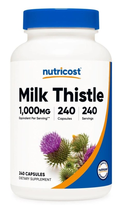 Nutricost NUTRICOST Milk Thistle 250 mg - Ekstrakt z ostropestu (240 kaps.)