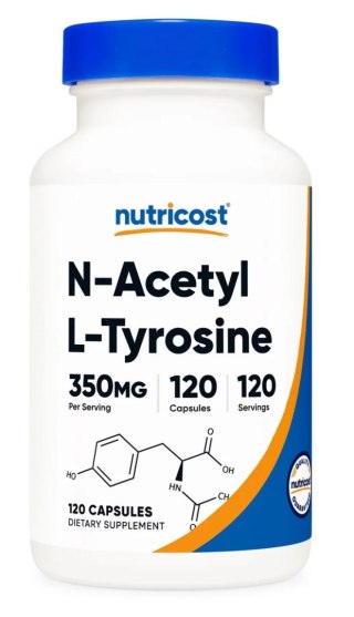 Nutricost NUTRICOST N-Acetyl L-Tyrosine 350 mg - N-acetylo L-tyrozyna (120 kaps.)