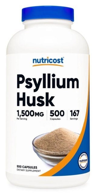 Nutricost NUTRICOST Psyllium Husk 500 mg - Babka płesznik (500 kaps.)