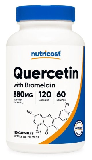 Nutricost NUTRICOST Quercetin with Bromelain - Kwercetyna + Bromelaina (120 kaps.)