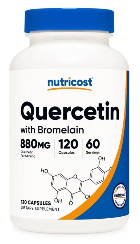 Nutricost NUTRICOST Quercetin with Bromelain - Kwercetyna + Bromelaina (120 kaps.)