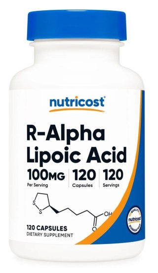 Nutricost NUTRICOST R-Alpha Lipoic Acid 100 mg - Kwas R-ALA (120 kaps.)