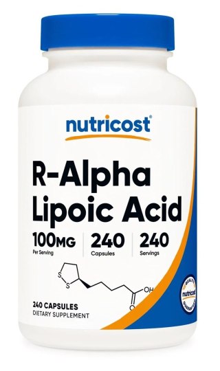 Nutricost NUTRICOST R-Alpha Lipoic Acid 100 mg - Kwas R-ALA (240 kaps.)