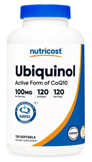 Nutricost NUTRICOST Ubiquinol 100 mg - Ubichinol (120 miękkich kaps.)