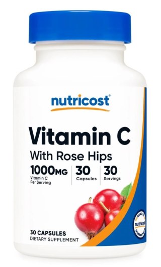 Nutricost NUTRICOST Vitamin C with Rose Hips - Witamina C z dziką różą (30 kaps.)