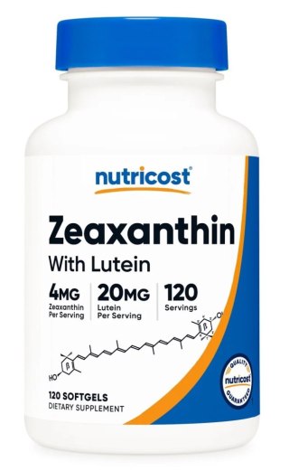 Nutricost NUTRICOST Zeaxanthin with Lutein - Zeaksantyna 4 mg + Luteina 20 mg (120 kaps.)