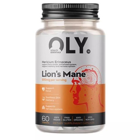 OLY OLY Lion's Mane - Soplówka jeżowata 500 mg (60 kaps.)