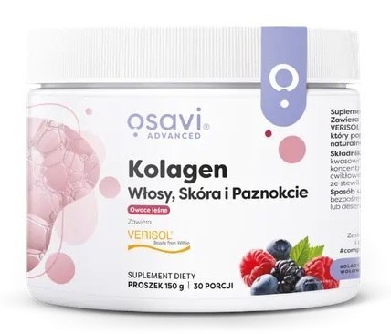 Osavi OSAVI Kolagen włosy, skóra i paznokcie, owoce leśne (150 g)