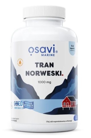 Osavi OSAVI Tran Norweski 1000 mg Omega 3 - smak cytrynowy (180 kaps.)