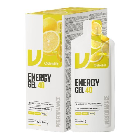 OstroVit OSTROVIT Energy Gel 40 - cytryna (12 x 66 g)