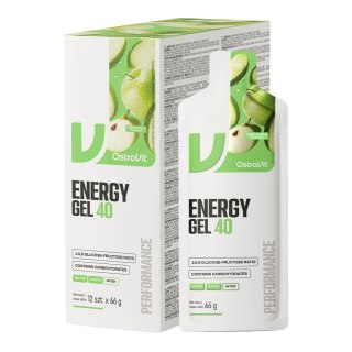 OstroVit OSTROVIT Energy Gel 40 - zielone jabłko (12 x 66 g)
