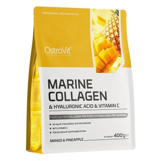 OstroVit OSTROVIT Kolagen morski + Kwas hialuronowy + Witamina C - smak mango z ananasem (400 g)