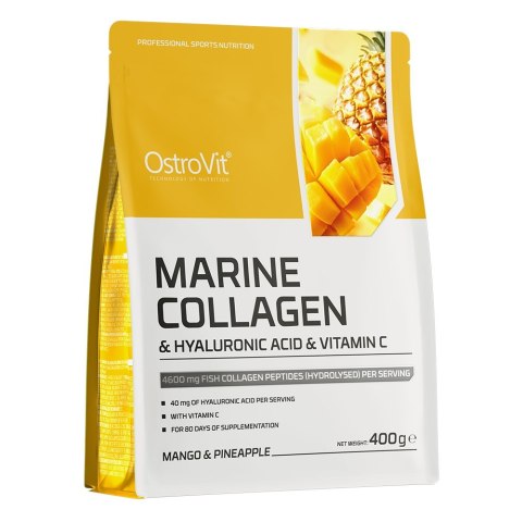 OstroVit OSTROVIT Kolagen morski + Kwas hialuronowy + Witamina C - smak mango z ananasem (400 g)