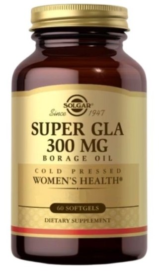 Solgar SOLGAR Super GLA 300 mg - Olej z Ogórecznika - Wiesiołka (60 kaps.)