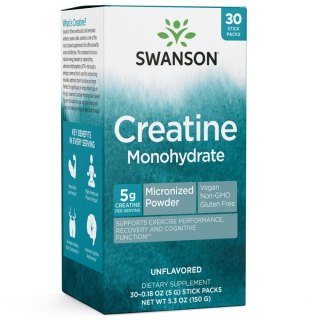 Swanson SWANSON Creatine Monohydrate - Monohydrat kreatyny (30 saszetek)
