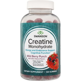 Swanson SWANSON Creatine Monohydrate Wild Berry Punch (120 żelek)