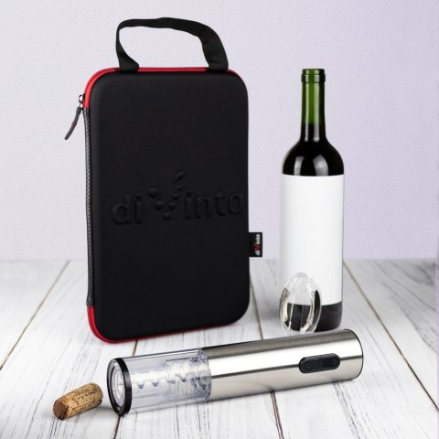 Silver Twister Deluxe - elektryczny korkociąg z bazą ładującą - w etui