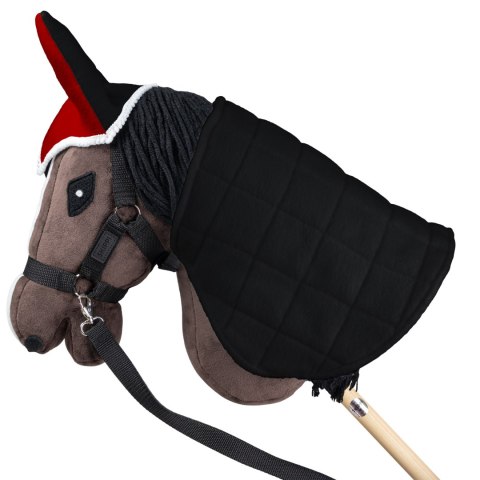 Derka dwustronna i nauszniki Skippi dla Hobby Horse - czerwony i czarny
