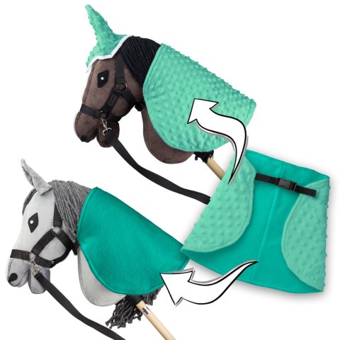 Derka i nauszniki Skippi dla Hobby Horse - mięta - prezent na dzień dziecka