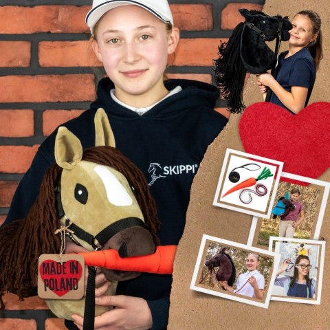 Hobby Horse Skippi A3 - Karmel - Beżowy - kantar i wodze w zestawie