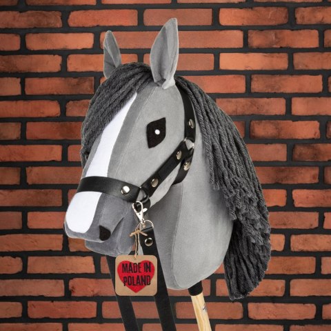 Skippi Kantar dla Hobby Horse - wodze, ekoskóra - czarny