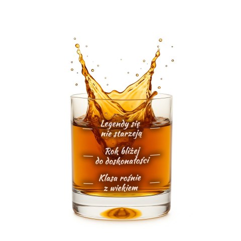 Urodzinowa szklanka do whisky z nadrukiem - prezent na 60-tkę