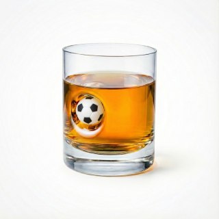 Zestaw Kibica - szklanka do whisky z piłką i forma do lodu piłki