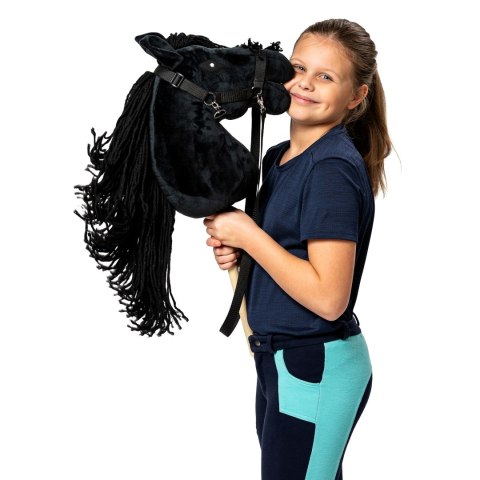 Zestaw Skippi - Hobby Horse Czarny i przeszkoda do skakania 135 cm