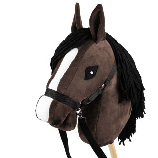 Zestaw Skippi - Hobby Horse Gniady - Derka i nauszniki - czerwona i czarna