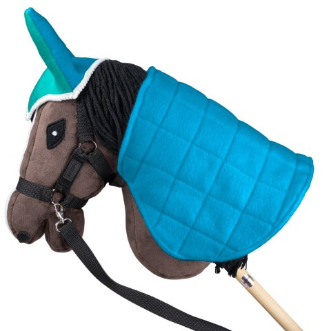 Zestaw Skippi - Hobby Horse Gniady - Derka i nauszniki - mięta i niebieski