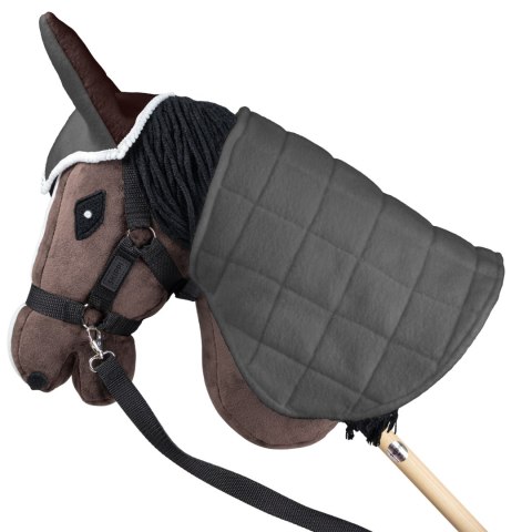 Zestaw Skippi - Hobby Horse Gniady - Derka i nauszniki - szary i brąz