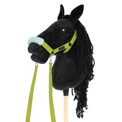 Zestaw Skippi - Hobby Horse czarny i dodatkowy kantar - jasny zielony