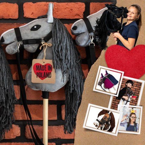 Zestaw Skippi - Hobby Horse szary i dodatkowy kantar - szary